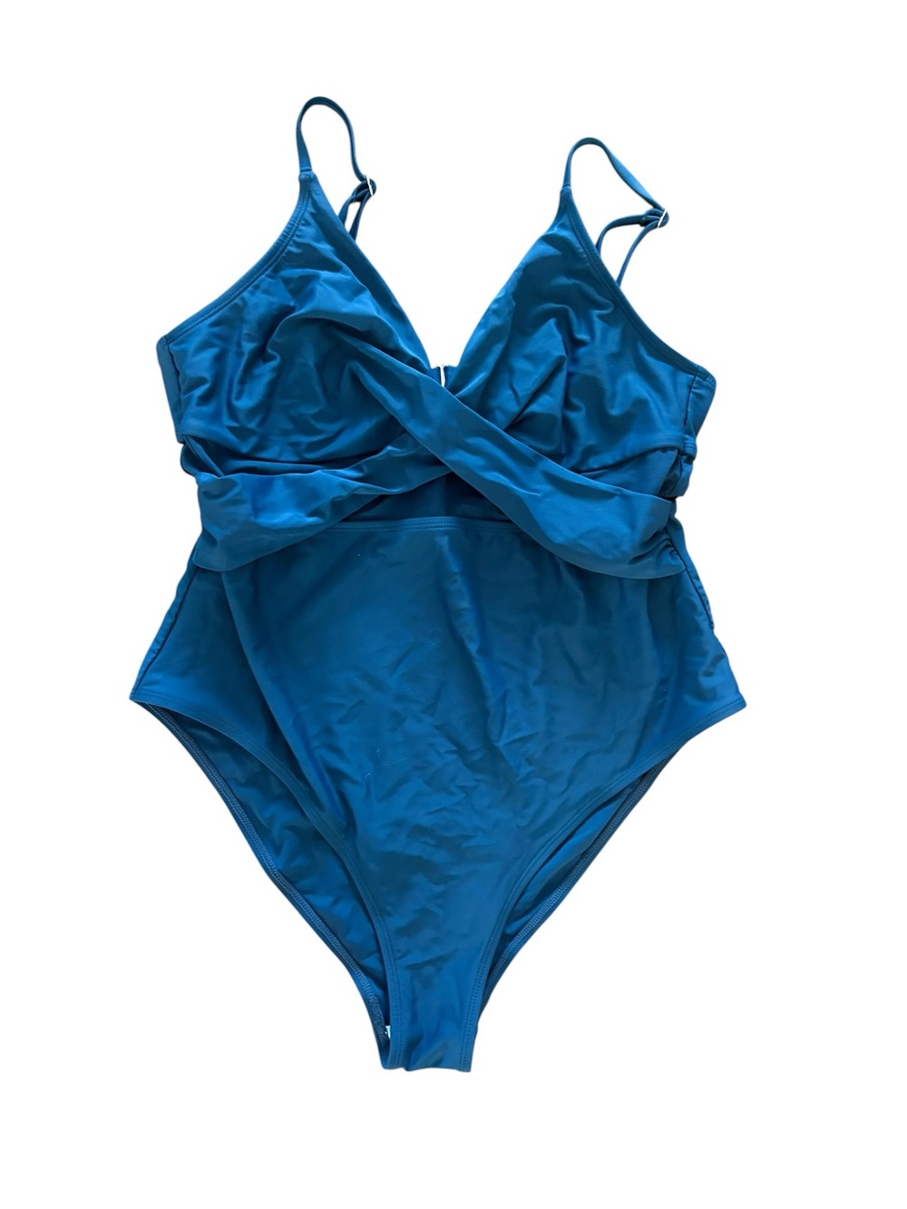 Teal One-Piece Swimsuit with Twist Front